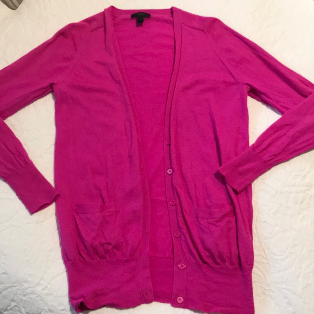 Jcrew pink cardigan